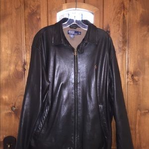 Ralph Lauren Black Lambskin Leather Jacket